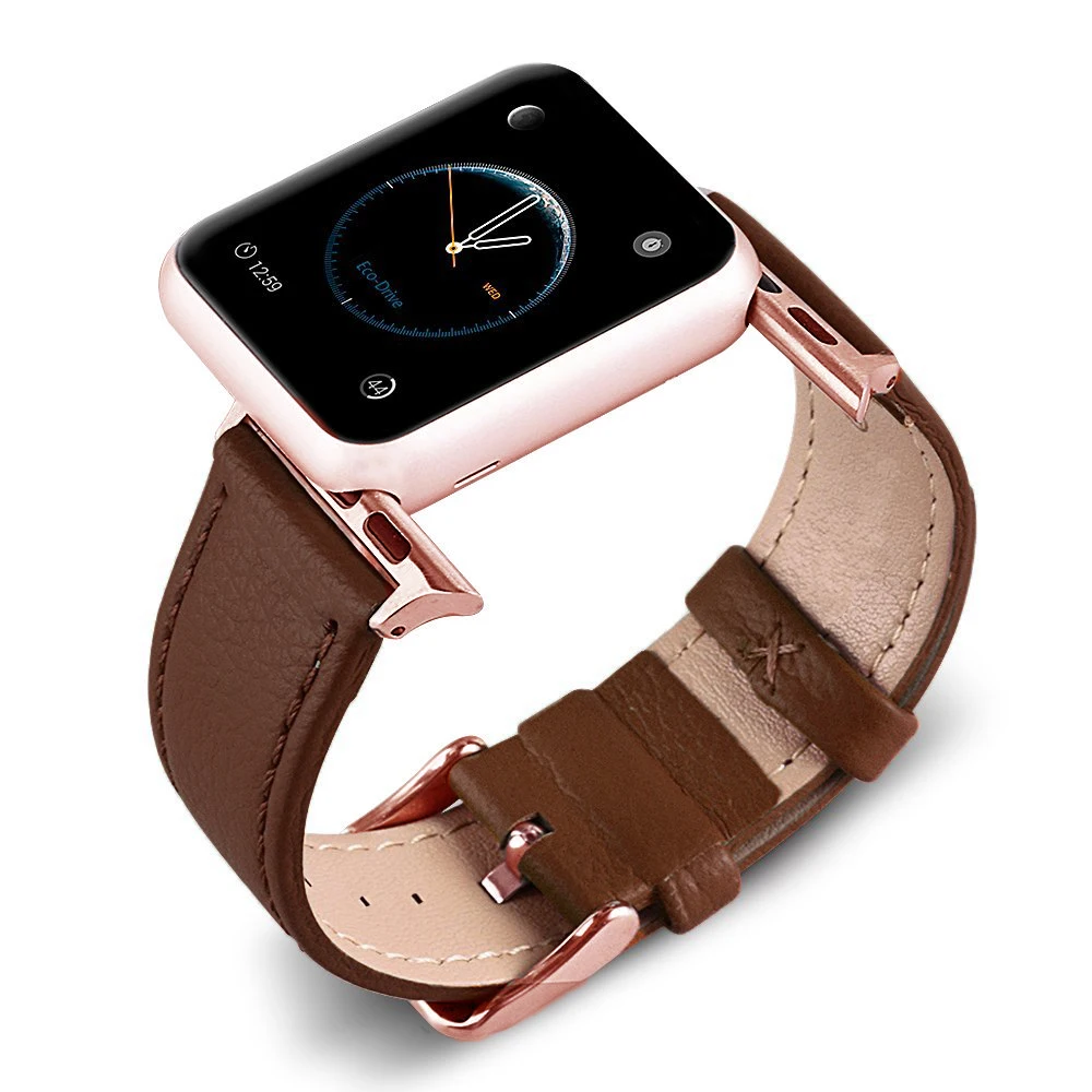 Eastar браслет из натуральной кожи розового золота ремешок для часов Apple Watch Band 42 мм 38