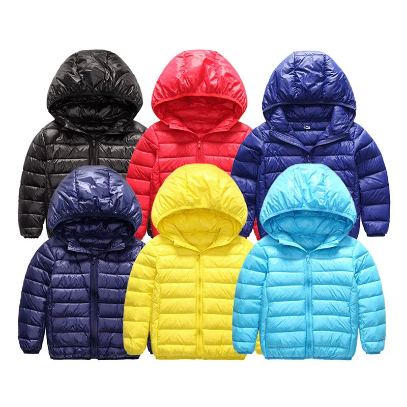 Осенняя парка для мальчиков и девочек легкая пуховая верхняя одежда детей