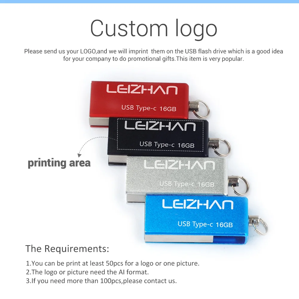 Leizhan 2017 новое прибытие usb flash drive металла высокая скорость памяти u Stick 32 Г Флешки USB 3.1 OTG TypeC 16gig Pen Drive U Диск| |