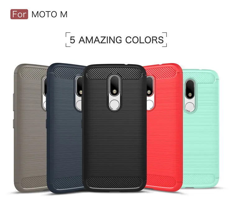 Fuyukeji для Motorola Moto M случае Роскошные углеродного Волокно Дело Мягкие резиновые