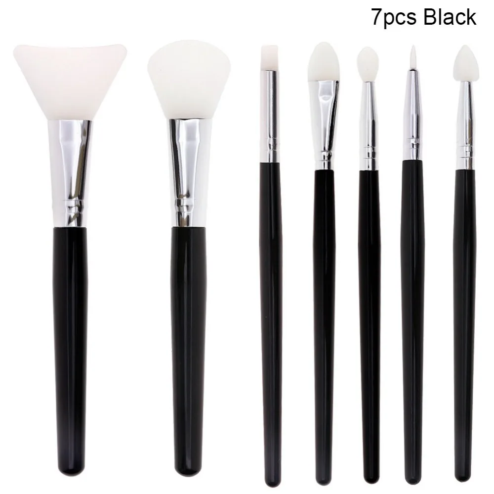 7 шт. кисти для макияжа с силиконовым комплект кисть нанесения маски лица основа