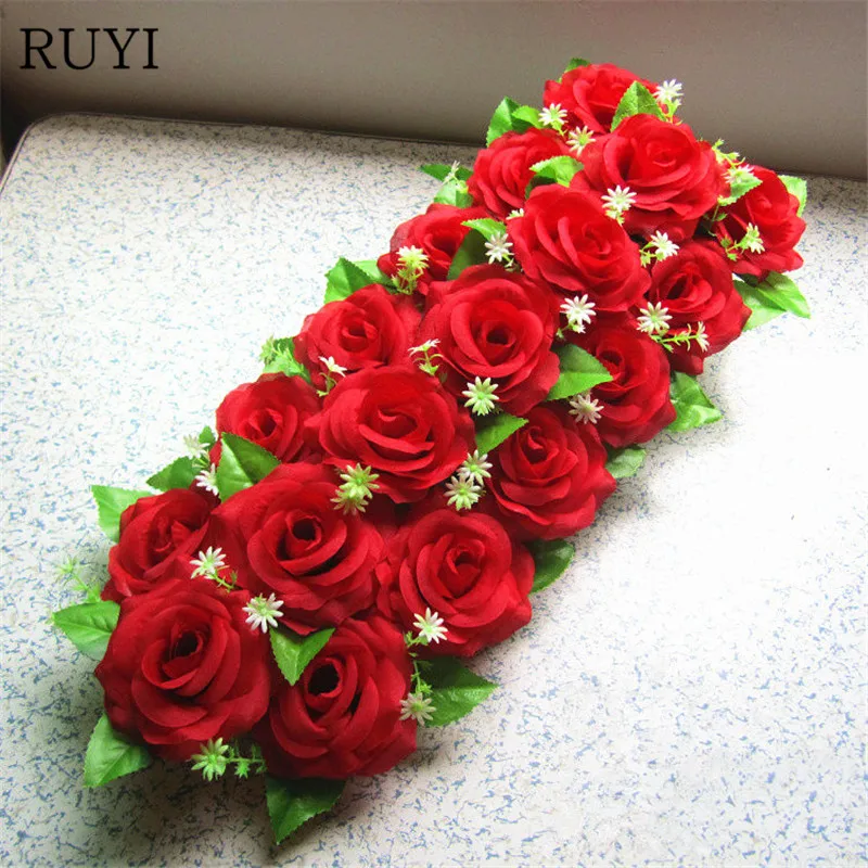 Новые искусственные цветы в ряды Lu свадебные Композиции садовый павильон