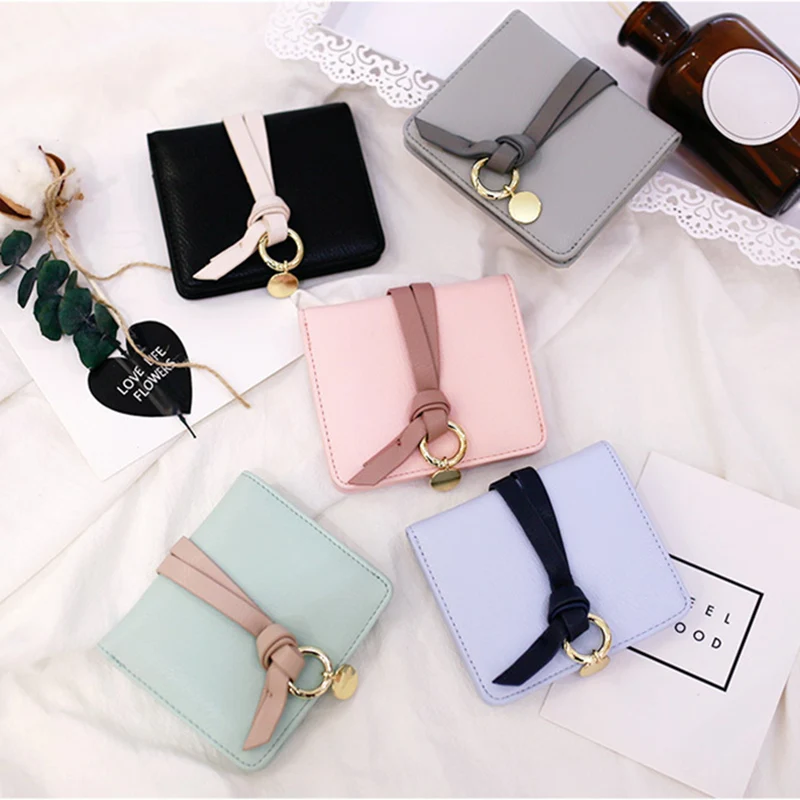 RU и br мини тонкий 2 раза леди бумажник новая корейская мода хит Цвет украшения