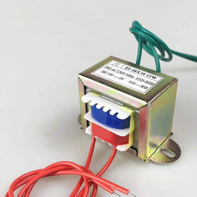 EI48 15 Вт 50/60 Гц ei силовой трансформатор 15VA вход AC220V выход 10В/12В/15В/18В/24В/26В/30В две