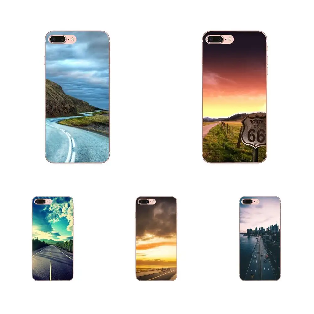 TPU Live Love Phone Route 66 открытая дорога шоссе для Apple iPhone 4 4S 5 5C 5S SE 6 6S 7 8 Plus X XS Max XR |