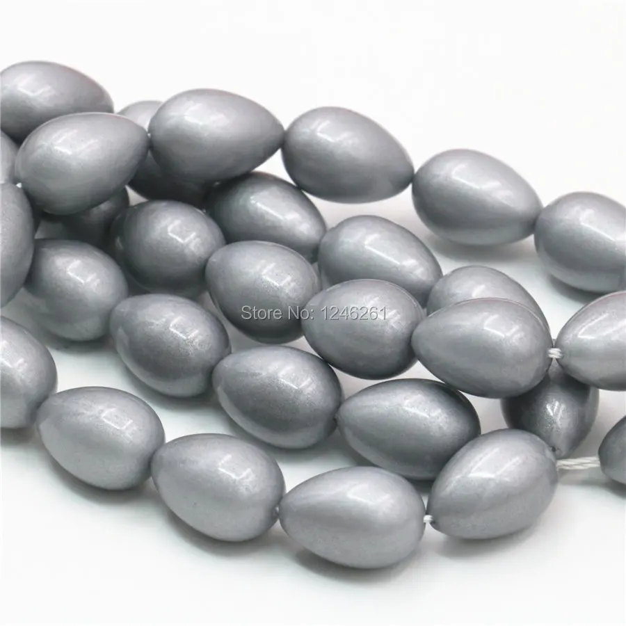 9x13 мм Серебристые стеклянные жемчужные бусины украшения капли воды свободные