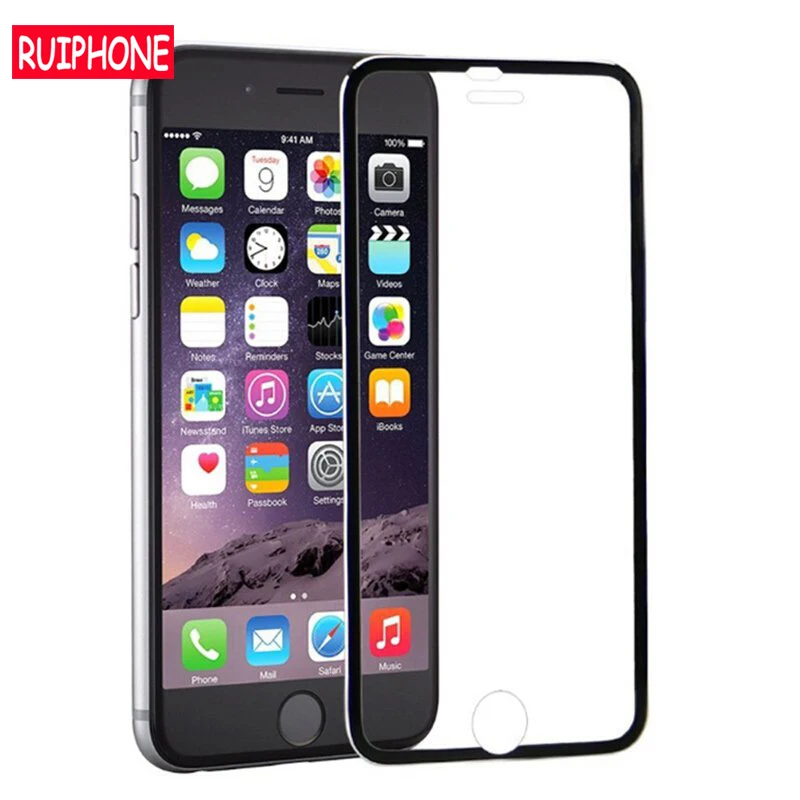 7D 9H Full Cover Tempered Glass For iphone 8 7 6 6s Plus X Screen Protector F 5 5s SE Protective | Мобильные телефоны и