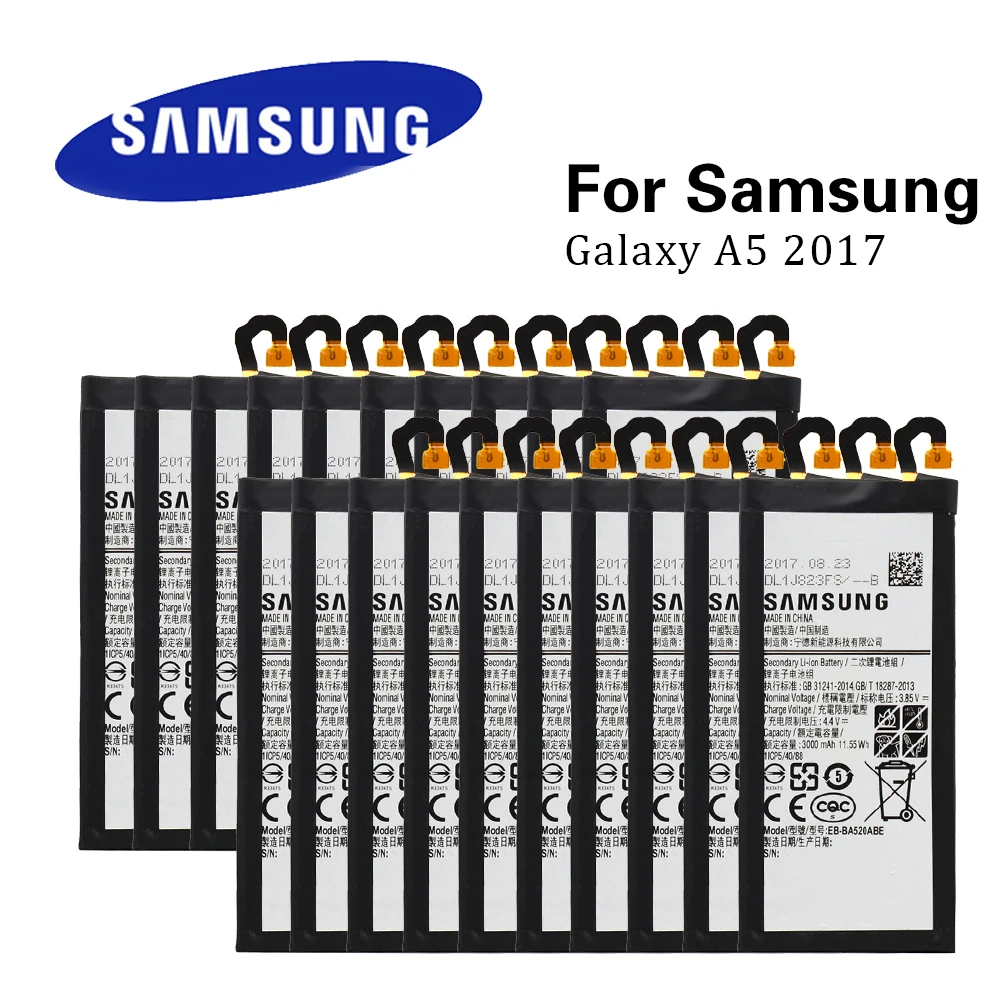 

20pcs Batteries EB-BA520ABE For Samsung GALAXY A5 2017 Edition SM-A520F A520F 3000mAh Factory Wholesale