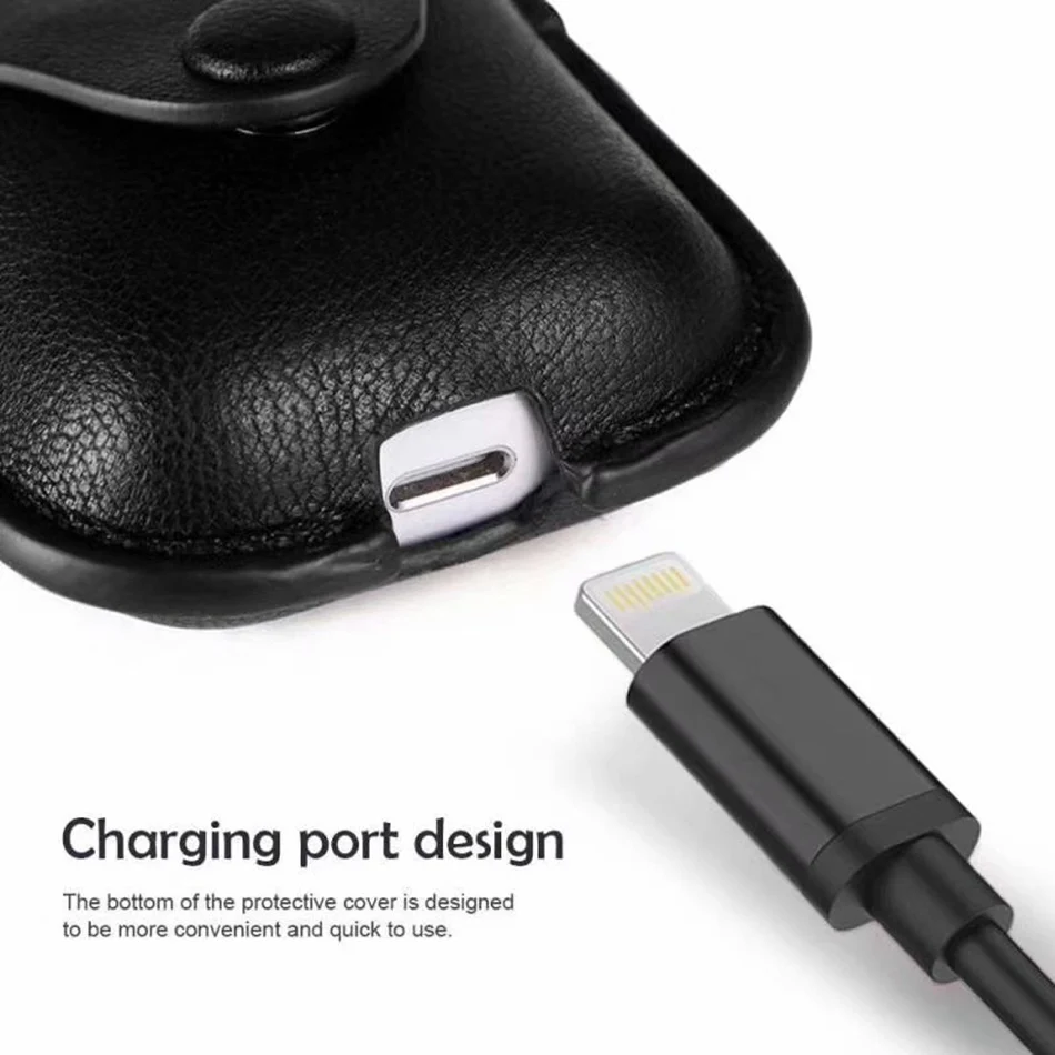 Чехол для беспроводных наушников Airpods чехол из натуральной кожи Роскошный Apple Air
