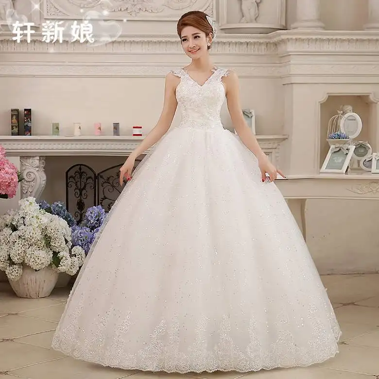 Романтические Кружева Свадебные Платья Очаровательная Женщина V Шеи Sheer Рукавов