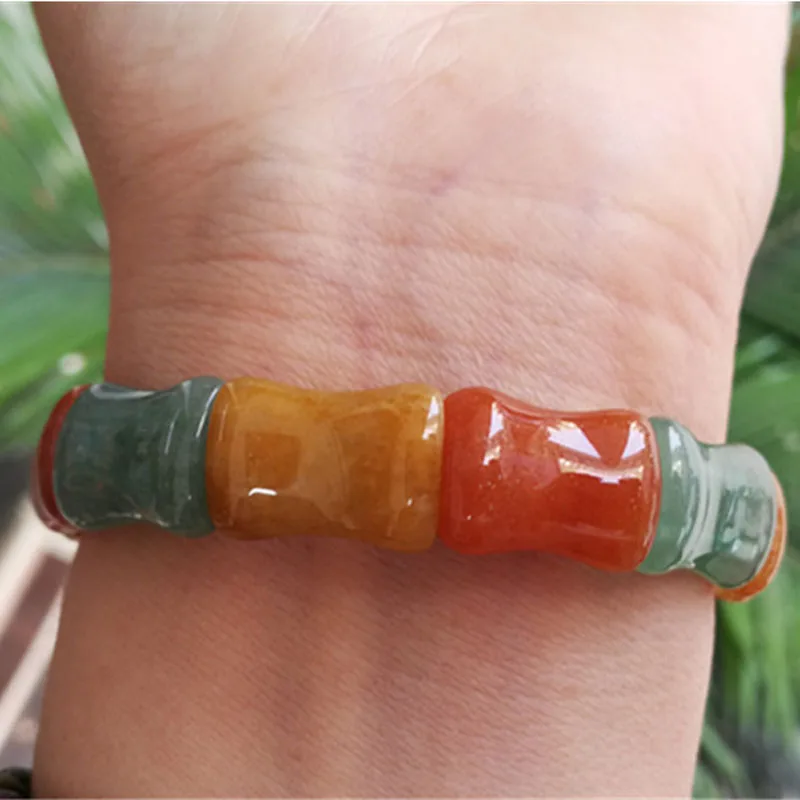 Натуральный Dongling нефрита Hand Made браслет с шармами модное ювелирное изделие для