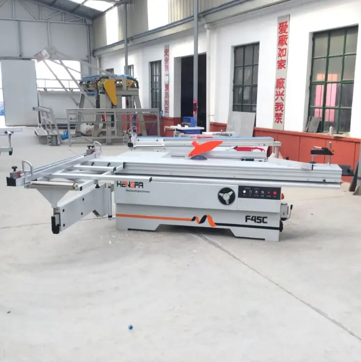 Моторизованная вверх и вниз настольная панельная пила с наклоном 45 градусов