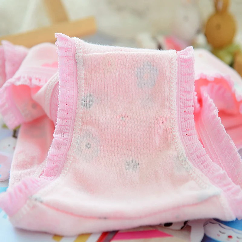 Детское хлопковое нижнее белье для девочек 10 шт./упак. мягкие удобные трусы брифы