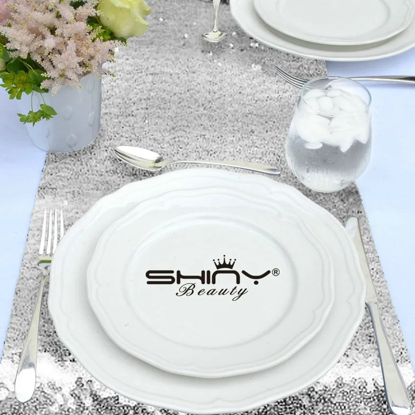NewSale 12x90 дюймов черный/серебристый/золото/Шампанское Настольная дорожка