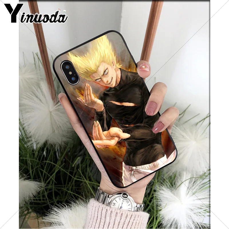 Yinuoda японский аниме One Punch Man силиконовый мягкий ТПУ черный чехол для телефона для iPhone 8 7 6 6S Plus X XS MAX 5 5S SE XR чехол s