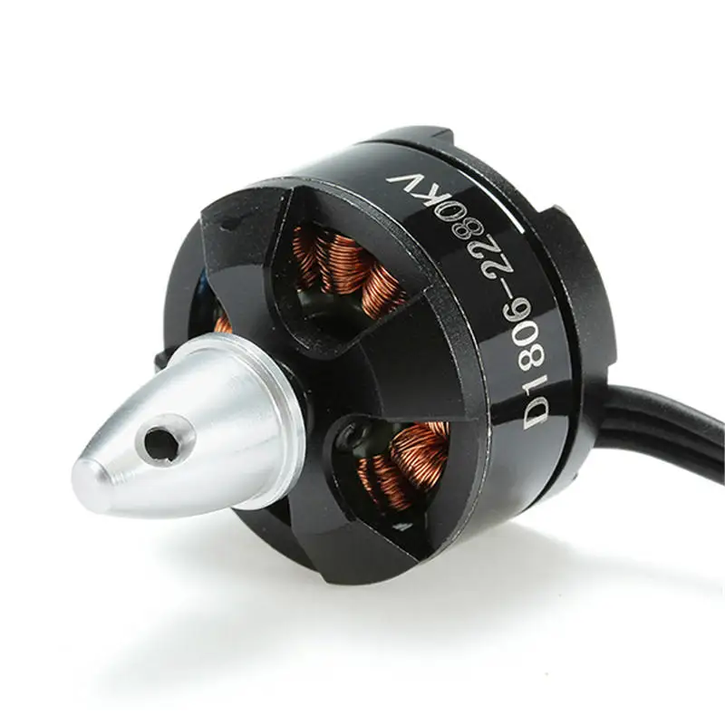 Черный бесщеточный мотор DXW D1806 2280KV 2 3S для гоночных дронов 200 210 220 250 FPV|cw ccw|frame rcdrone