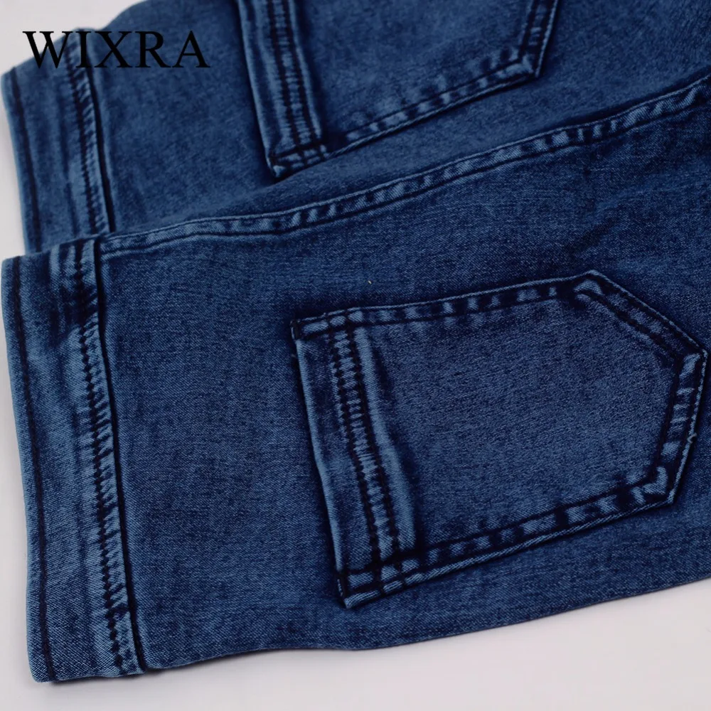 Женские джинсы карандаш WIXRA брендовые Стрейчевые брюки с высокой талией потертые