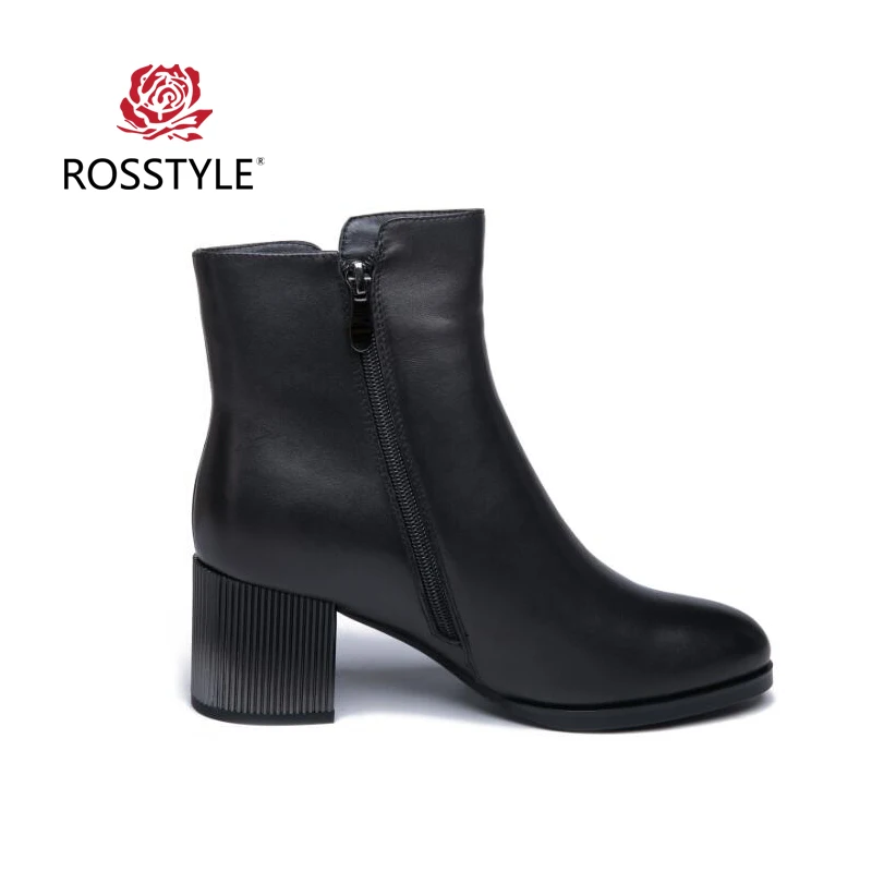 Rosstyle Зимние ботильоны для Для женщин натуральная кожа плюш Обувь на высоких