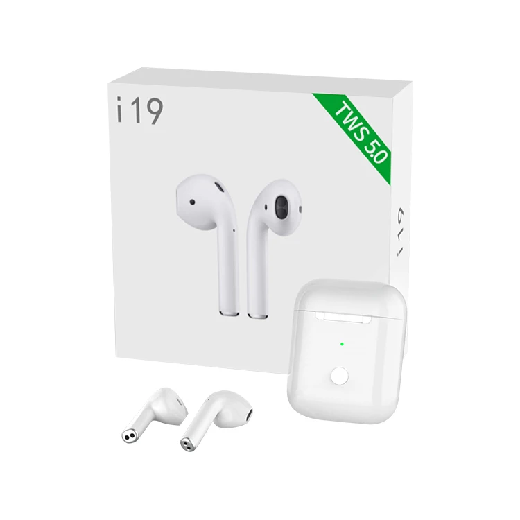 Мини TWS наушники I19 с сенсорным управлением, беспроводные наушники True 5,0, Bluetooth, беспроводной зарядный чехол, стерео гарнитура для всех телефонов