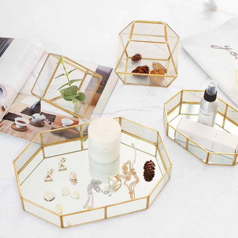 Стеклянная шкатулка для ювелирных изделий в скандинавском стиле креативный