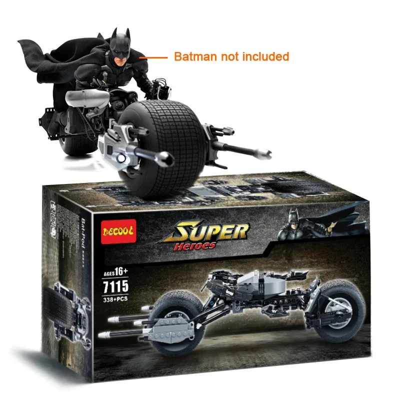 the Batpod box Бэтмен Летучая мышь Танк летучая мышь порт погоня Бэтмобиль Модель строительный блок игрушки набор лучший подарок для мальчика Дети - Цвет: the Batpod box