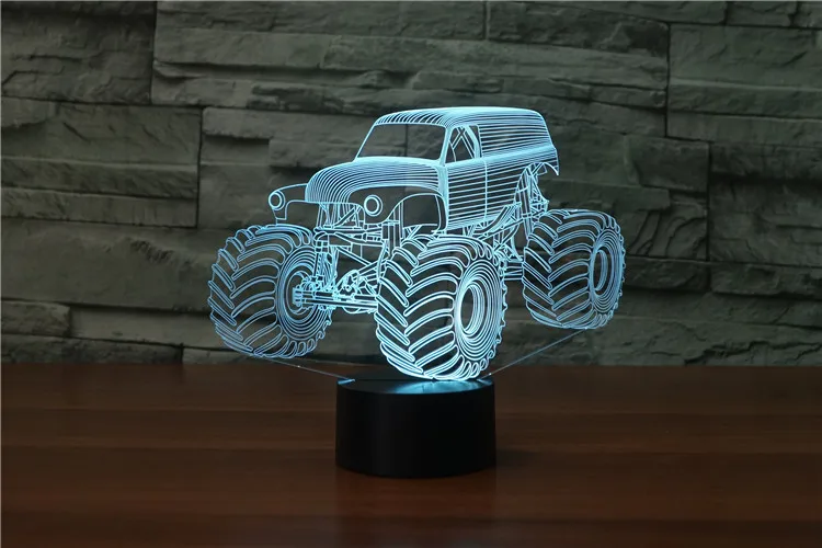 [Seven Neon] Бесплатная доставка Акриловая настольная лампа для грузовика земля 7