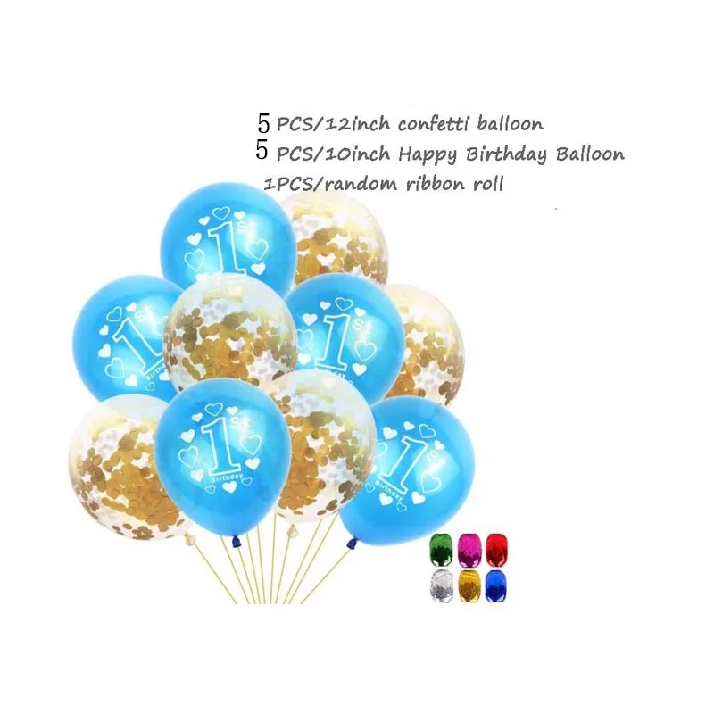 8-сезонные 10 шт прозрачные конфетти воздушные шары первый день рождения мальчик