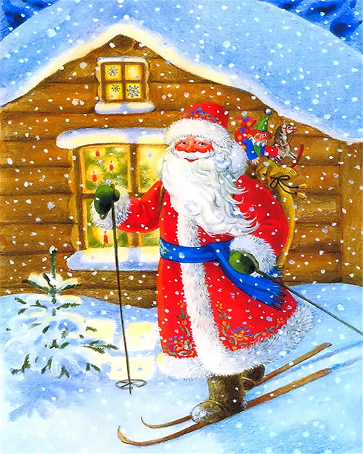 Новинка 2017 модная 5D алмазная вышивка Santas Snow Rush живописная Вышивка крестиком