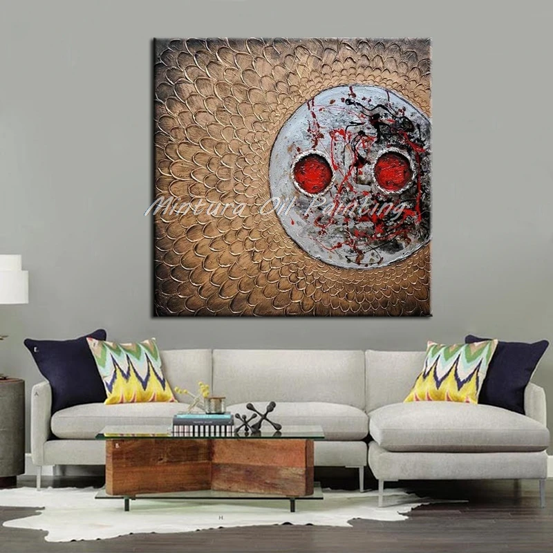 

Arthyx Art Hand Painted Abstract Heavy Textured Oil Painting Modern Pop Art Posters Wall Picture For Living Room Home Decoration