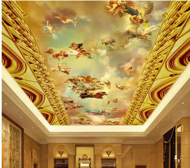 Обои 3d потолок в Европейском стиле классический герой картина маслом zenith фрески
