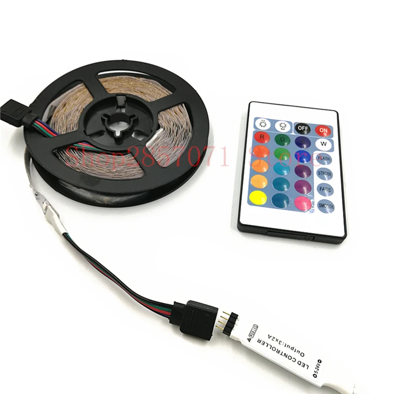 Светодиодная лента RGB 2835 SMD 5 м 60 светодиодов/м гибкая ИК пульт дистанционного
