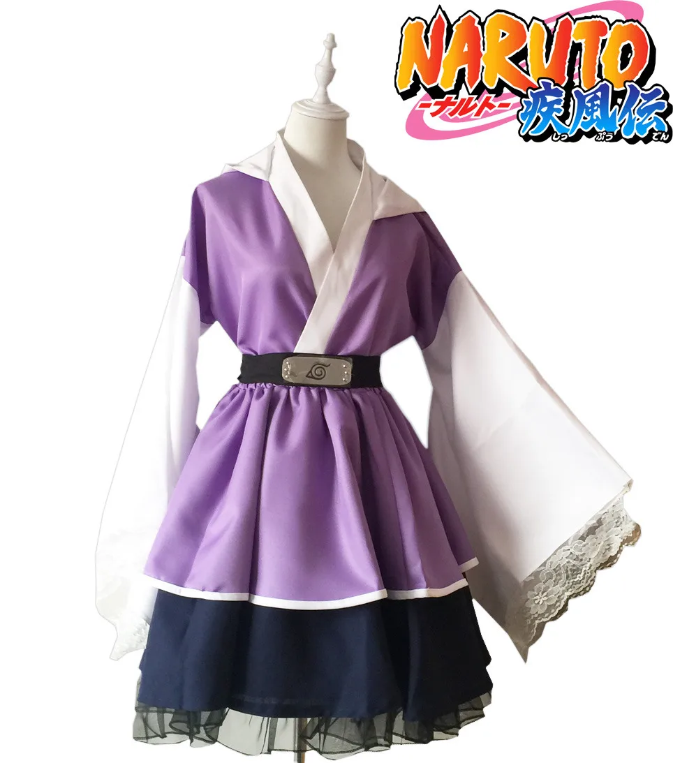 Dress Карнавальный костюм для девочек из аниме Наруто Uzumaki Naruto, одежда Лолиты Uchiha Sasuke, кимоно, платье Акацуки, платье лолиты для женщин - Цвет: Dress