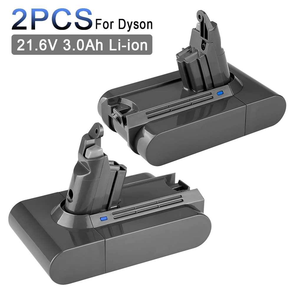 2 шт. V6 21,6 V 3.0A литий Пылесосы Перезаряжаемые батарея для Dyson V6 DC58 DC59 DC61 DC62 SV05 SV07 SV09 SV06 батареи