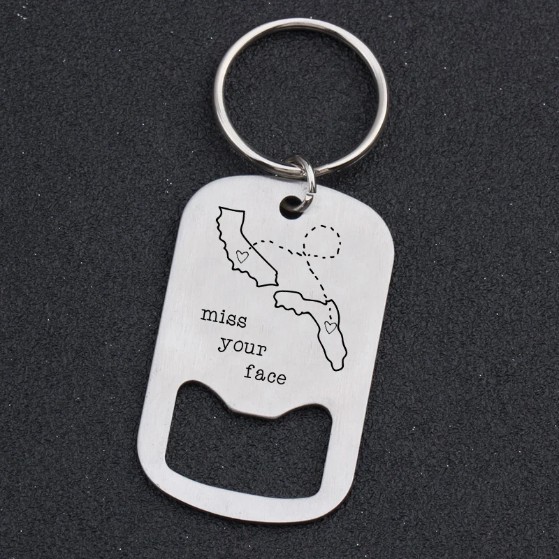 Подвеска на сумку Miss Your Face Dog Tag Подарочная подвеска-брелок для мужчин и женщин, открывалка для бутылок, брелок для ключей, подарки для пар