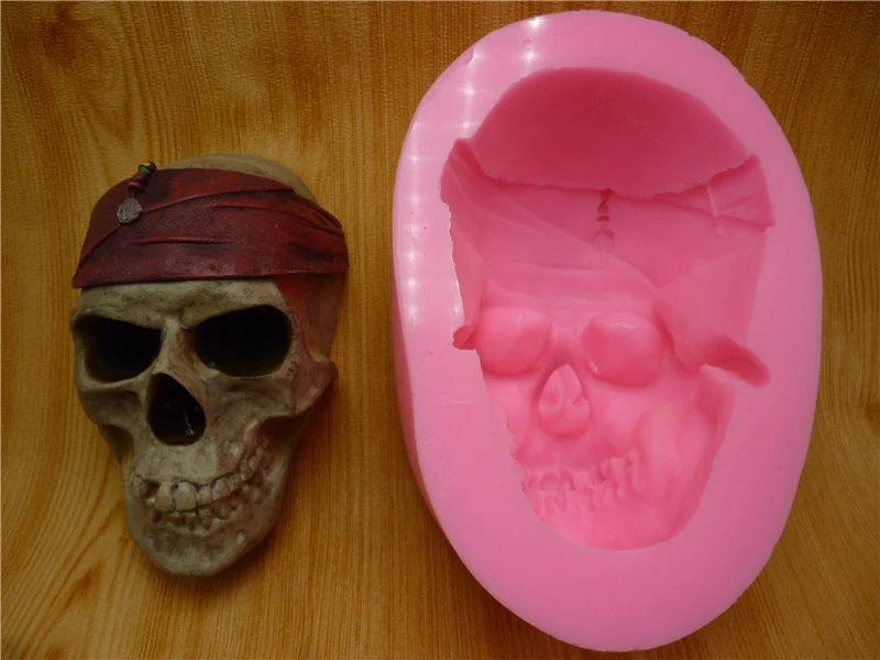 Силиконовая форма в виде черепа для торта шоколада гипса свечи мыла конфет
