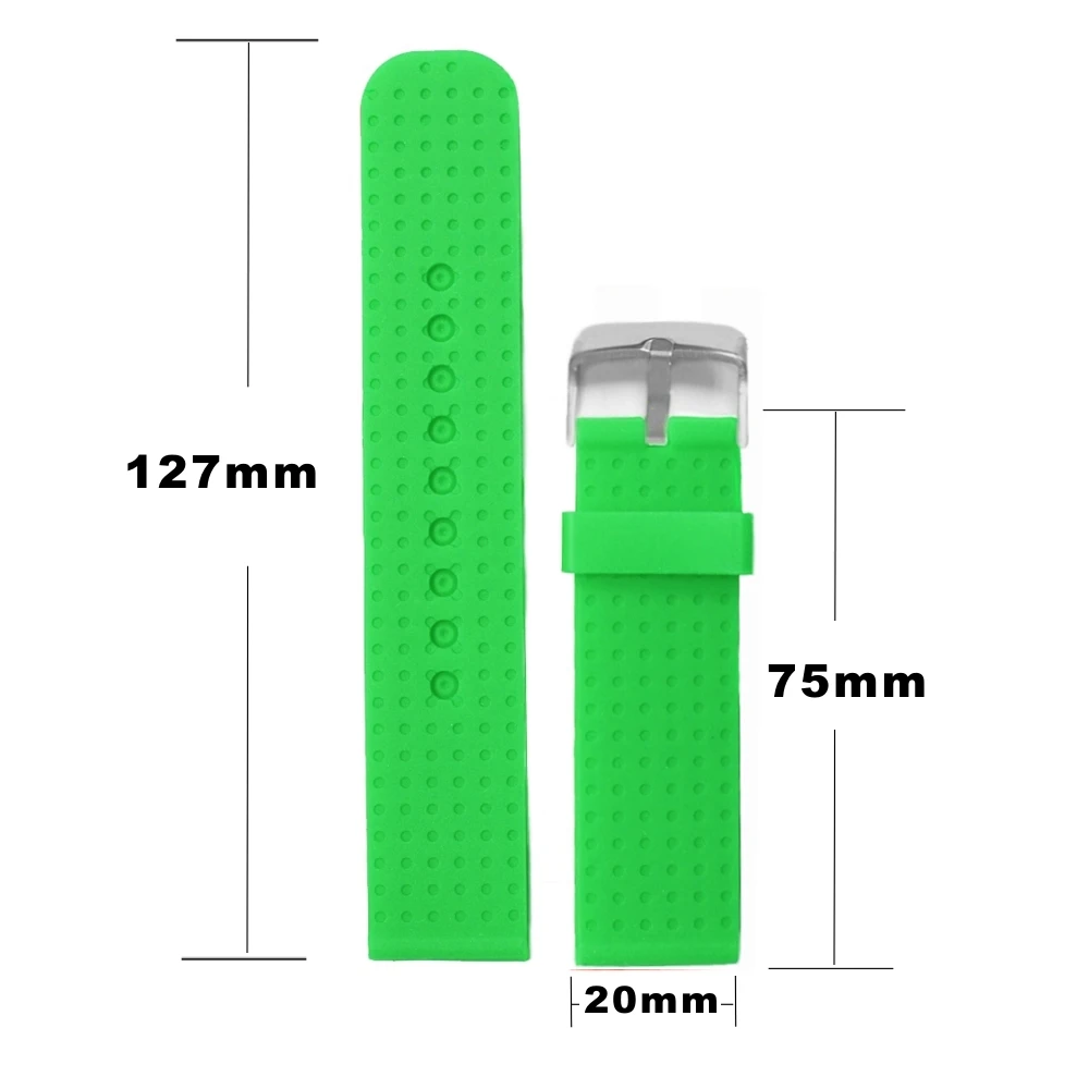 20 мм хороший цвет Aqua Силиконовое желе резиновые женские часы ремешок ремни