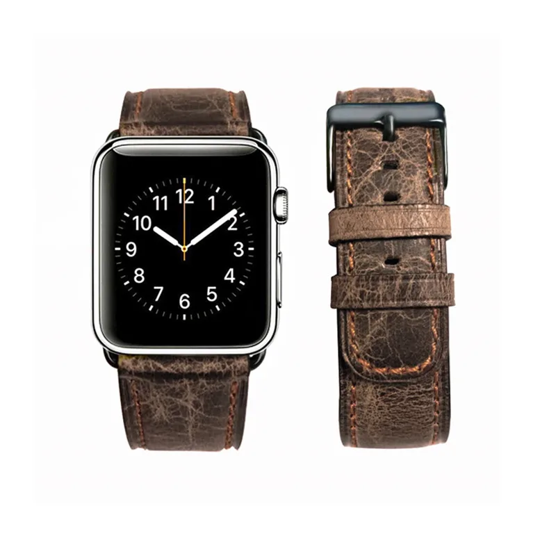 Классический мужской ремешок для часов из натуральной кожи Apple Watch 44 мм 40 сменный