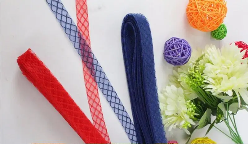 0 8 дюйма 2 см хлопковая кринолин обрезка/оплетка алмазная Вуалетка сетчатая ткань