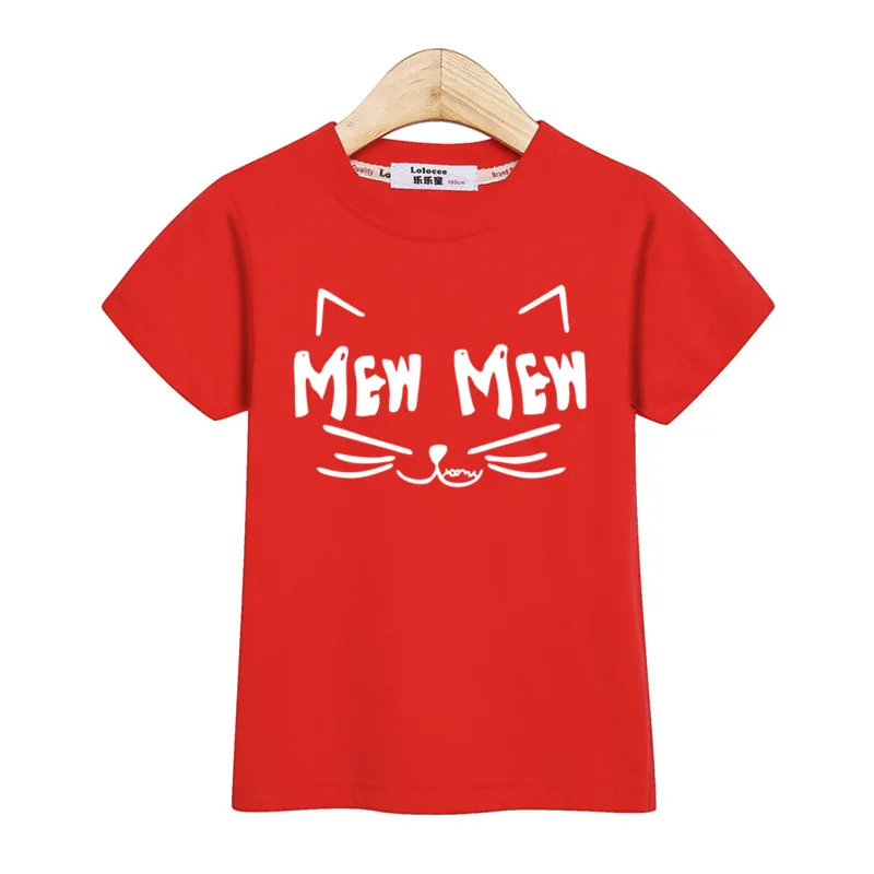 Модная рубашка Mew хлопковые футболки для девочек модные топы с коротким рукавом