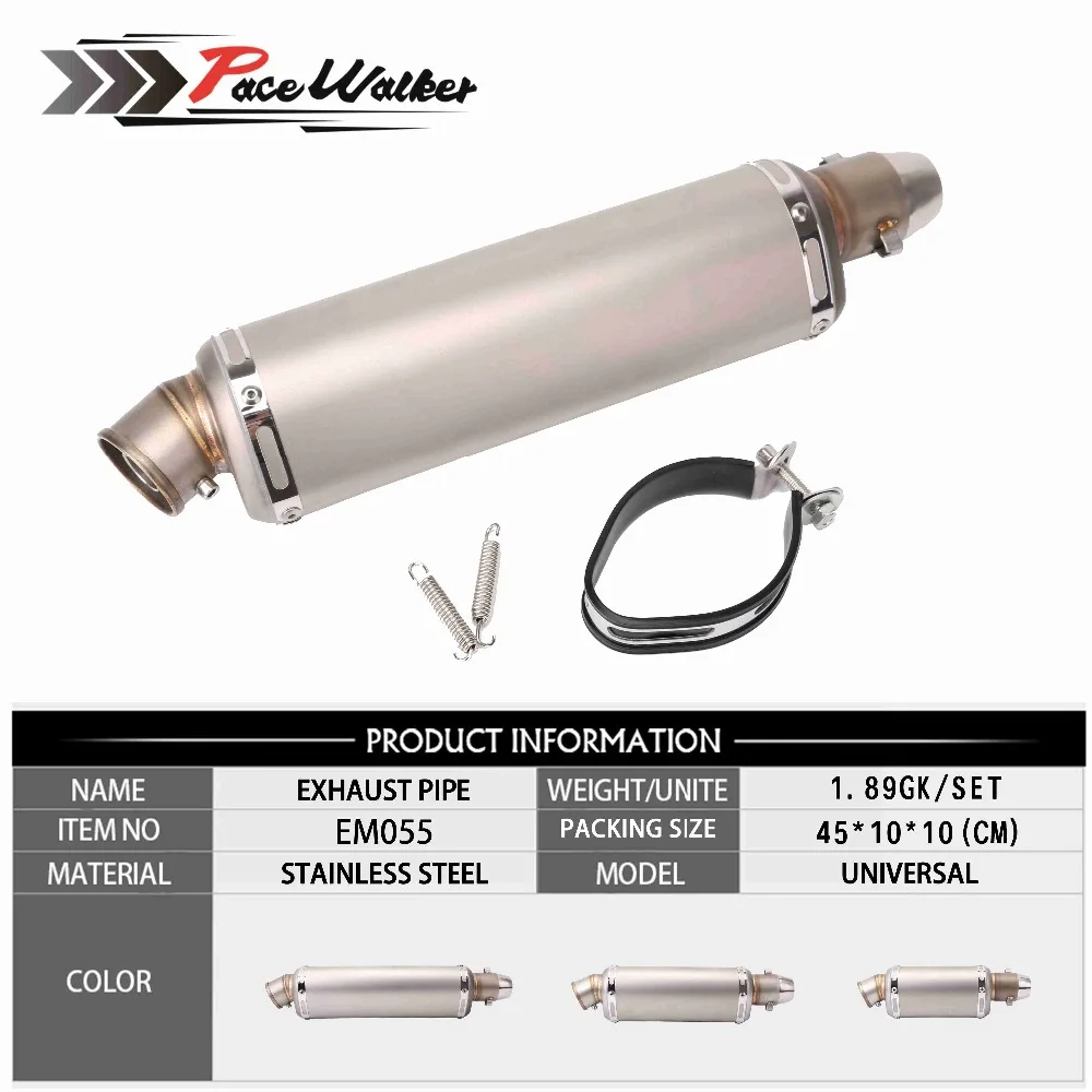 Universal Motorcycle Exhaust Muffler Pipe Escape Moto motobike for CB400 CBR125 CBR600 YZF Z750 Z800 Z1000 TMAX530 MT07 | Автомобили и