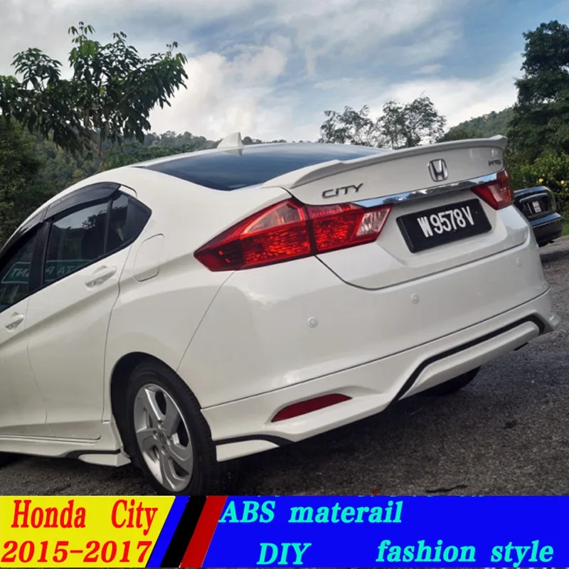 Спойлер для honda city 2015-2017 модель спойлер города Высокое качество ABS Материал задний