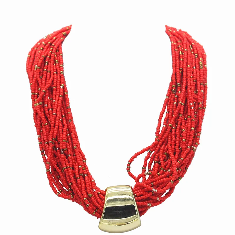 ADOLPH Jewelry Bohemia 7 Colors Candy Beads Statement Necklace For Woman 2015 New Zinc Alloy Pendants Choker Necklaces 30 | Украшения и