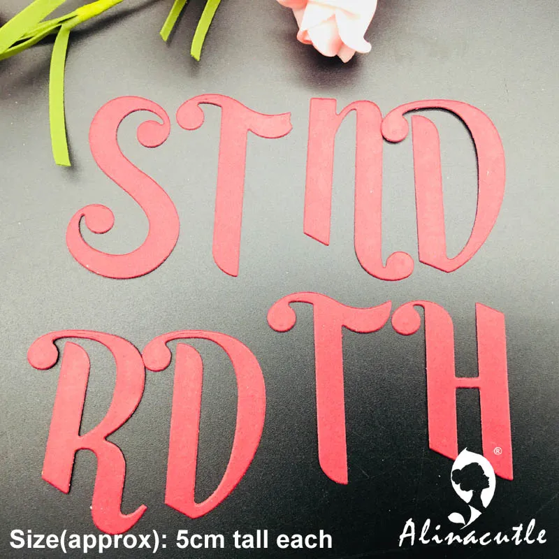 Высечка металла высечка 5 см высокие буквы ST ND RD TH Alinacraft альбом для скрапбукинга
