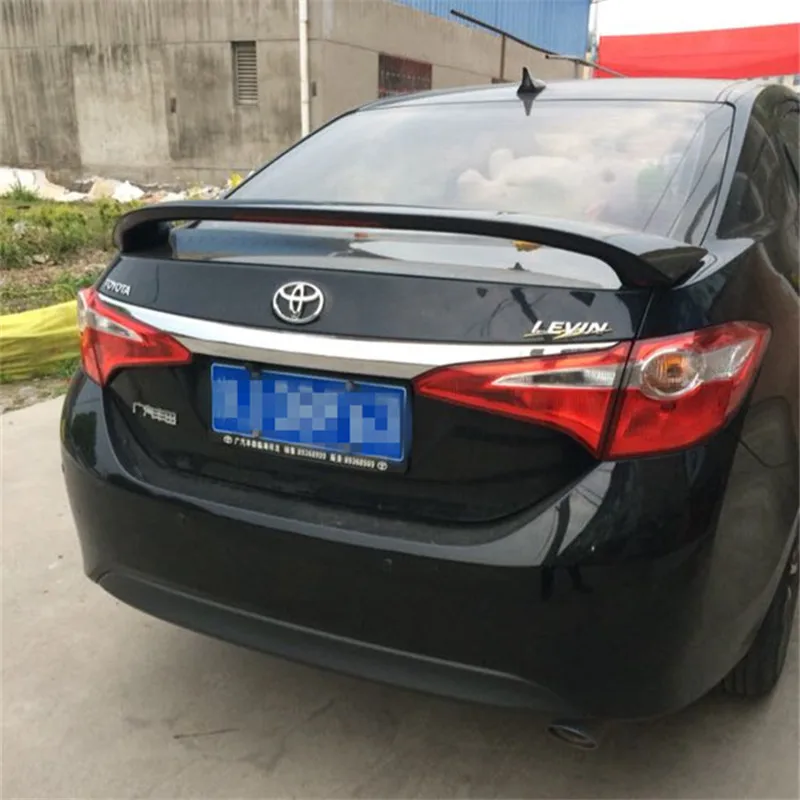 Спойлер для Toyota Corolla 2014 2017 corolla спойлер со светом высокого качества ABS Материал