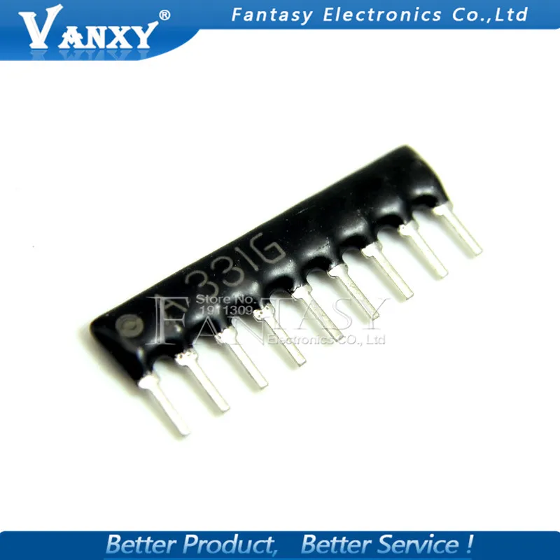 10 шт DIP изоляции 9pin 330 Ом A331J A331 330R 9A331 сети резисторная матрица