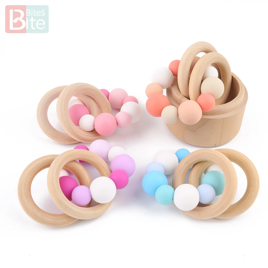 Mordedura de silicona para morder, cuentas redondas de 12mm para dentici&oacute;n, DIY para cadena de chupete, art&iacute;culos para beb&eacute;, mordedor de silicona de grado alimenticio para beb&eacute;, 30 Uds.-3