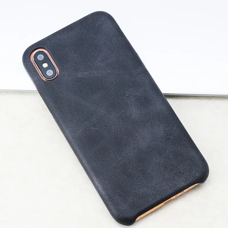 Для iPhone 7 чехол Роскошный винтажный ультра тонкий искусственная кожа Crazy Horse для X