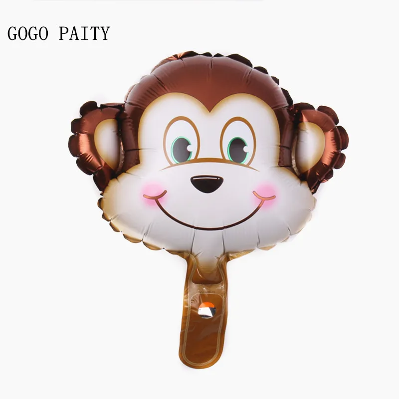 Воздушные шары GOGO PAITY из алюминия украшенные мини-головой обезьяны для вечеринок