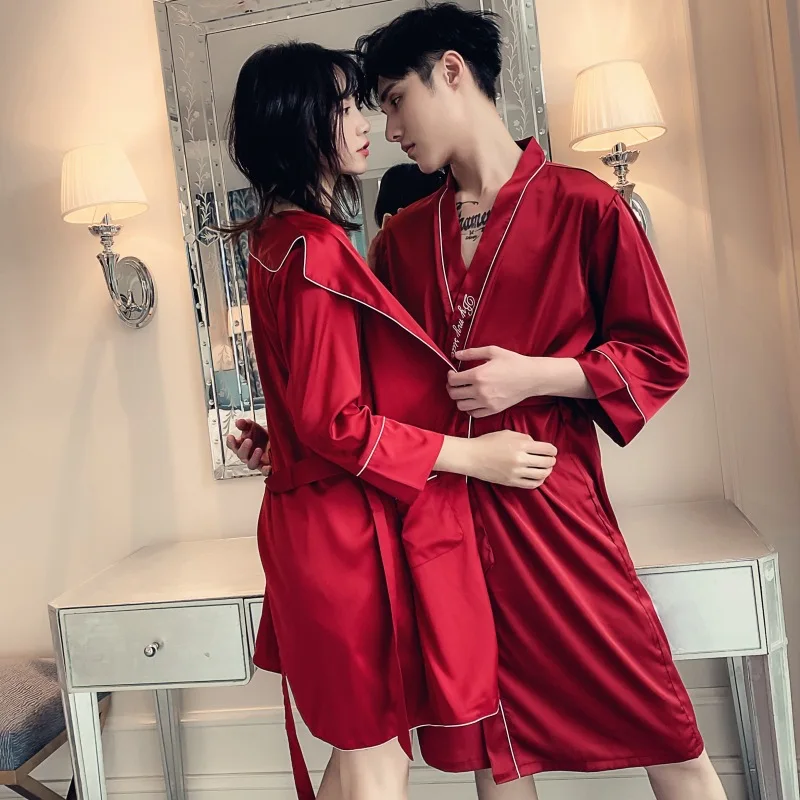 Silka Surplus кимоно для невесты, жениха, халат, платье, сексуальная Мини Ночная рубашка для сна, одежда для сна, халаты для невесты, атласная пижама для пары
