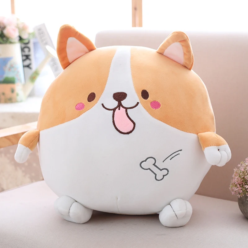 Adorable corgi dog puppy doll plush toys software girl heart baby to warm his hands hold pillow sleep MOE | Игрушки и хобби